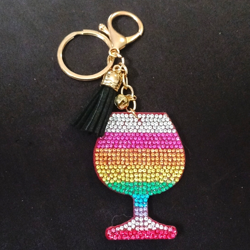 Wine Glass Keychain